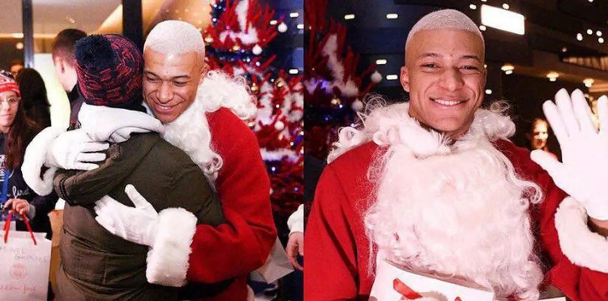 عکس / امباپه در لباس بابانوئل