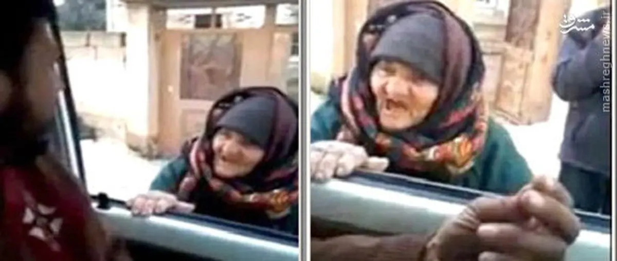 چالش پیرزن شجاع با داعشي‌ها+عكس
