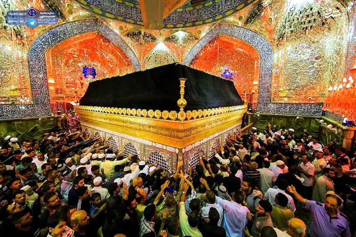 عکس / نمایی زیبا از ضریح حرم امام علی(ع)