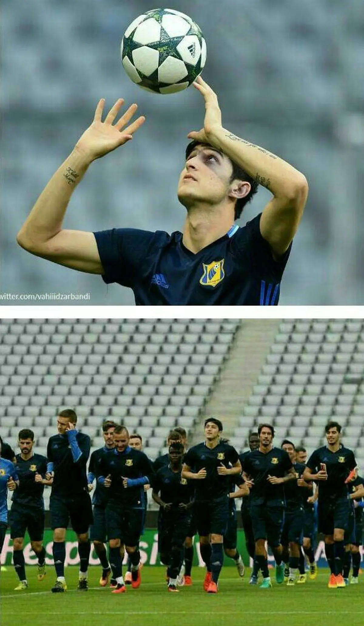 تمرینات سردار آزمون در آلیانز آرنا/عکس