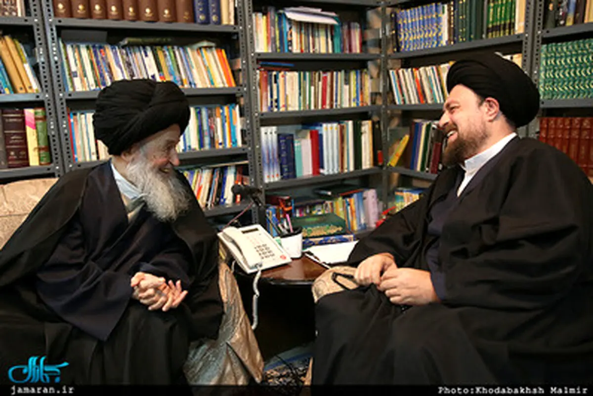 حضور آیت الله العظمی علوی گرگانی در بیت سیدحسن خمینی/ تصاویر