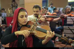 حواشی تمرین ارکستر چکنواریان /تصاویر