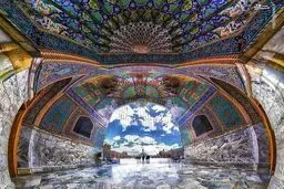 عکس زیبای صحن جمهوری حرم امام رضا(ع)