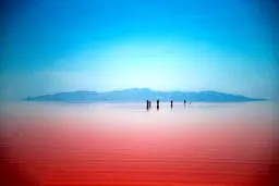 تصویری زیبا از دریاچه ارومیه