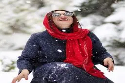 برف بازی گلاره عباسی با تیپ خاص! + عکس