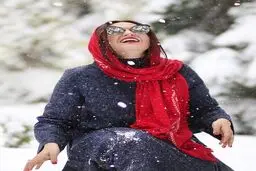 برف بازی گلاره عباسی با تیپ خاص! + عکس