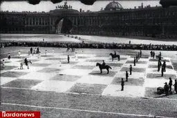 بازی شطرنج با مهره‌های زنده!/ عکس