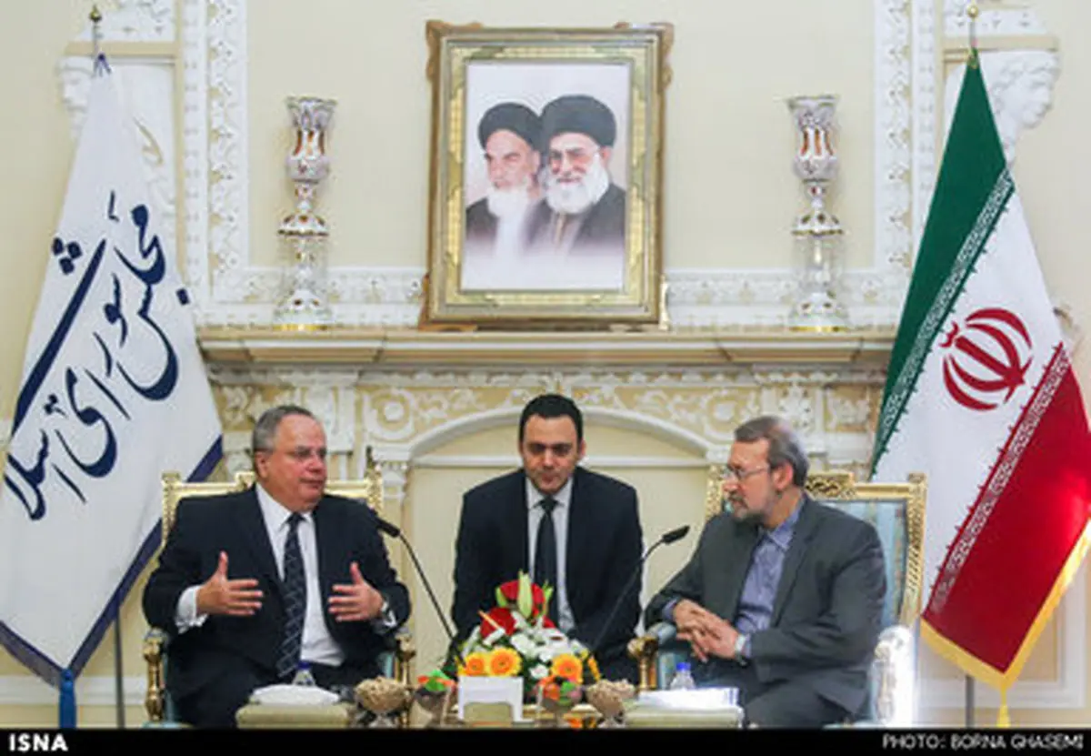 دیدار لاریجانی با وزیر خارجه یونان/تصاویر