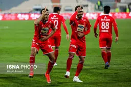 عکس: خوشحالی عجیب بعد از گل بازیکنان پرسپولیس