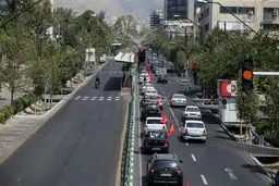 دسته هاي عزاداری خودرويي در خیابان‌های تهران + تصاوير