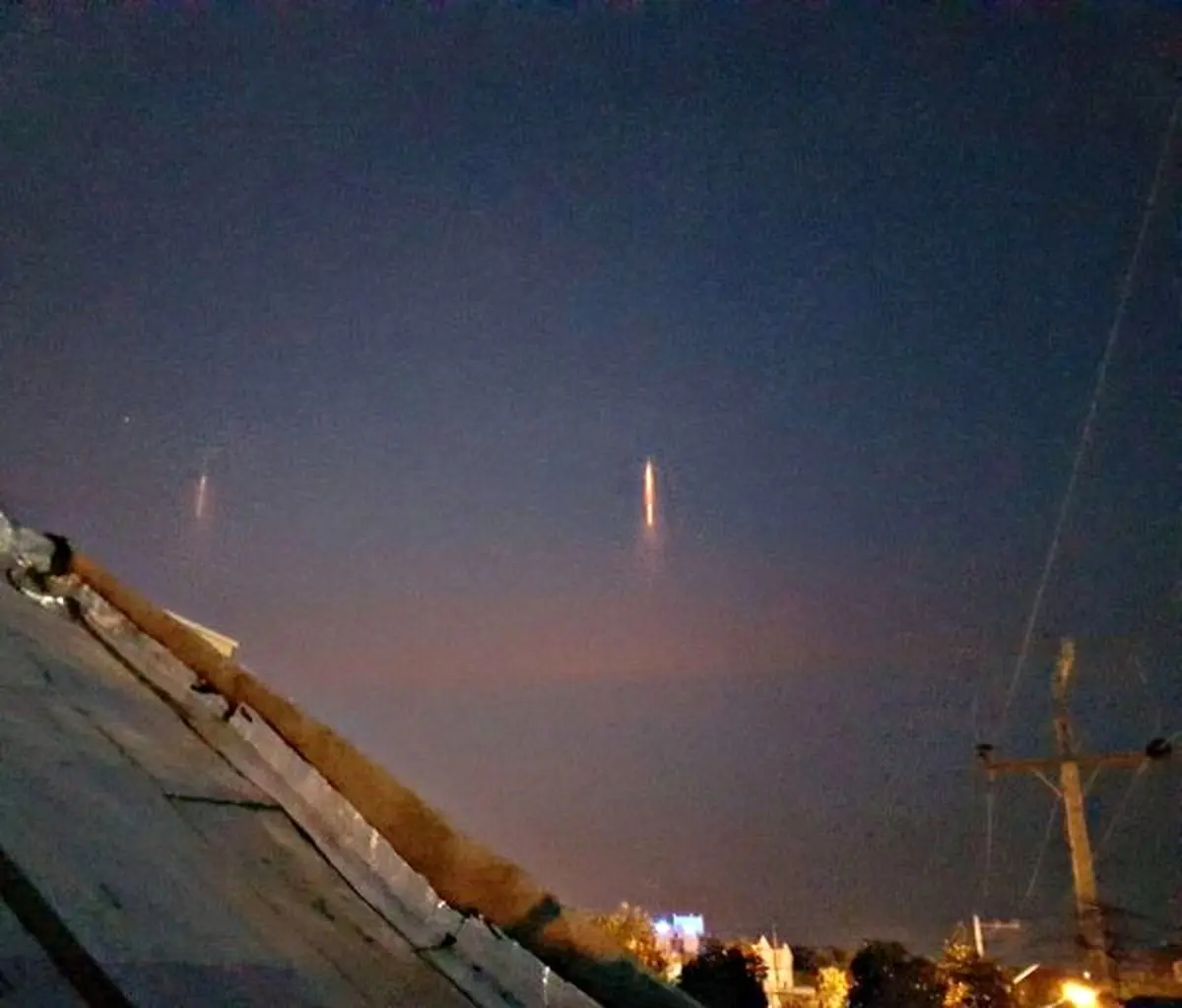 نور عجیب در آسمان شوشتر، مسجد سلیمان، گتوند و لالی + عکس