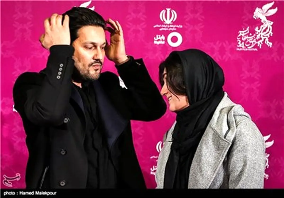 ژست حامدبهداد و باران کوثری در حاشیه افتتاح جشنواره فیلم فجر/ عکس
