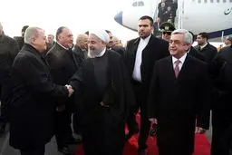 استقبال رسمی رییس جمهوری ارمنستان از روحانی