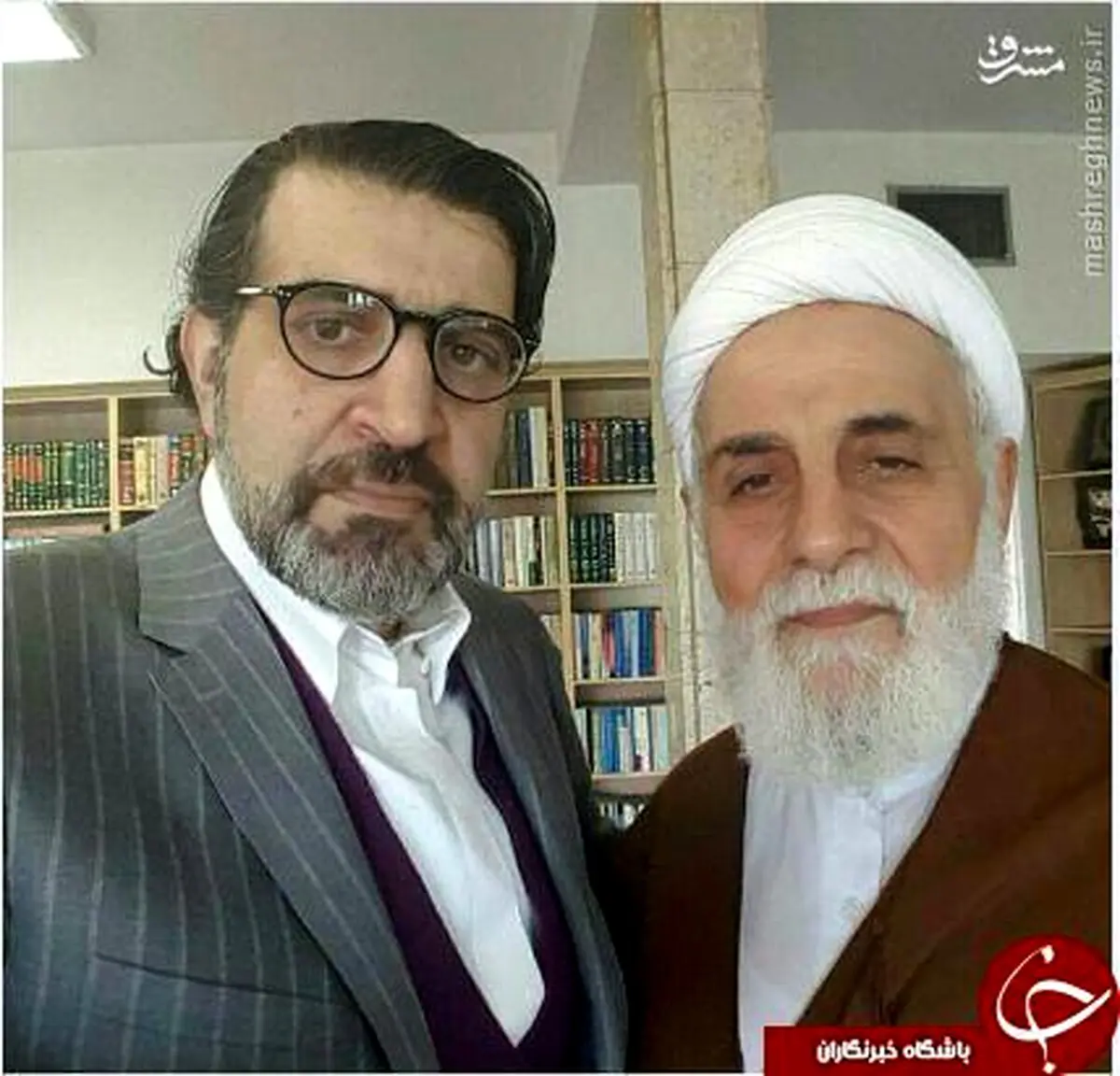 سلفی صادق خرازی و ناطق نوری/ عکس