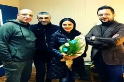 عکس یادگاری الناز شاکردوست با یک پرسپولیسی