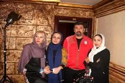 بازیکن سابق پرسپولیس ، در فیلمی با حضور حدیث فولادوند و فریبا نادری/ عکس