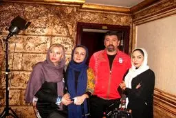 بازیکن سابق پرسپولیس ، در فیلمی با حضور حدیث فولادوند و فریبا نادری/ عکس