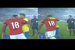 عکس/ خوش و بش نیمار با ضارب خود