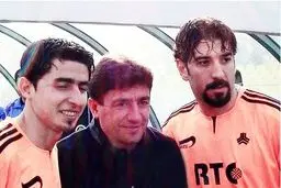 عکس زیرخاکی علی انصاریان با ریش پروفسوری در کنار قلعه‌نویی