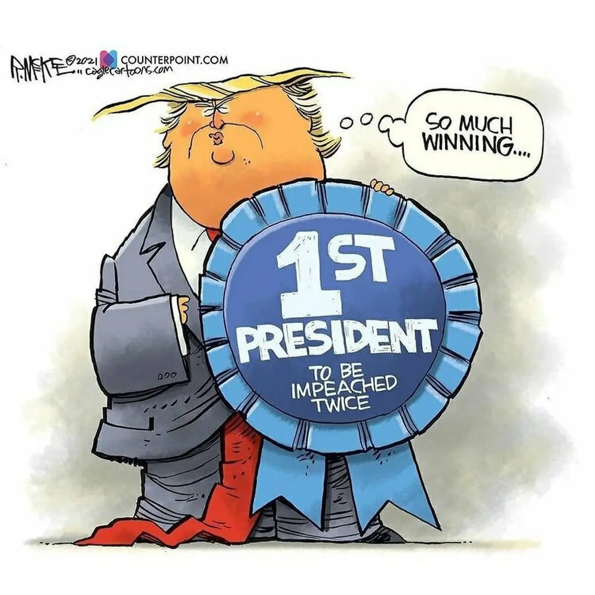 دونالد ترامپ مدال گرفت! + عکس