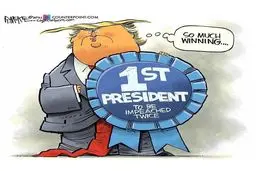 دونالد ترامپ مدال گرفت! + عکس