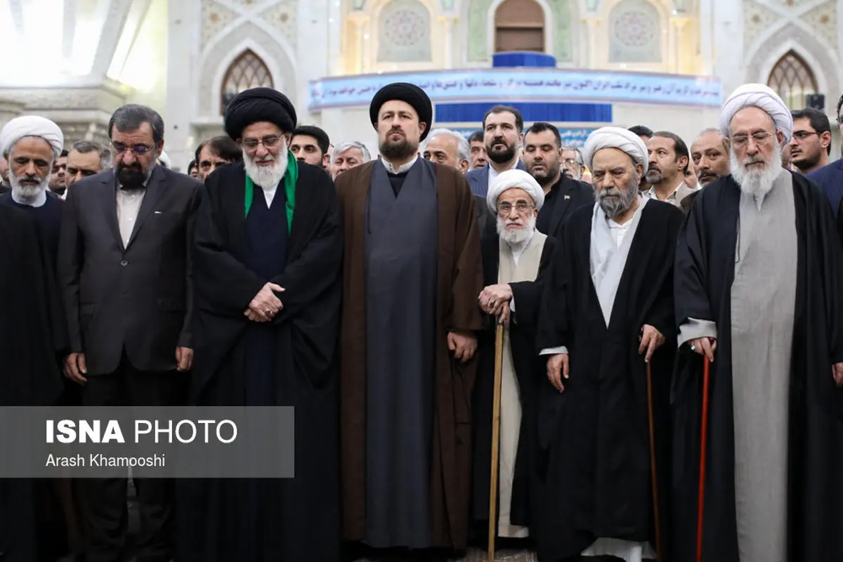 قالیباف، رییسی و جنتی و .... به مرقد امام رفتند/تصاویر