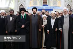 قالیباف، رییسی و جنتی و .... به مرقد امام رفتند/تصاویر