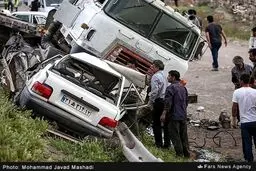 تصادف تریلی با پراید/ تصاویر