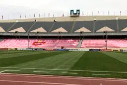 نمایی از طرح سکوهای ورزشگاه آزادی در بازی پرسپولیس/عکس