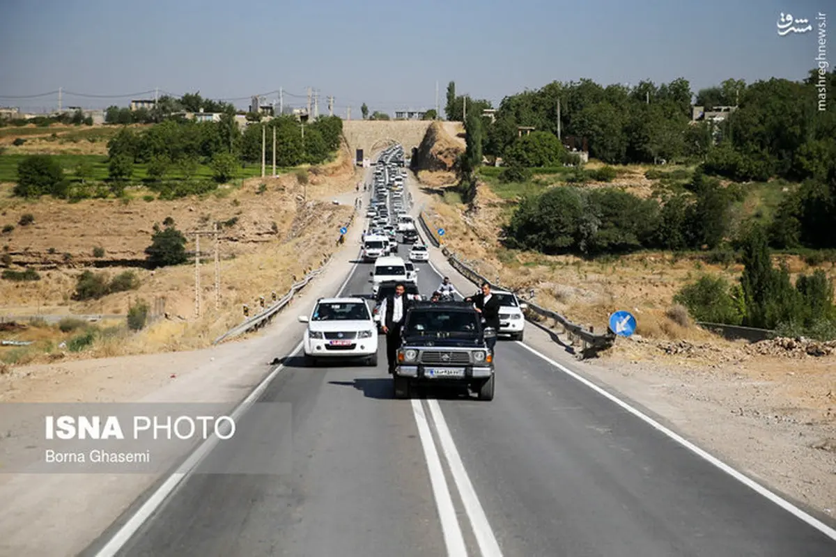 تیم اسکورت خودرو روحانی/عکس