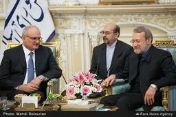 دیدار وزیر دارایی لبنان با لاریجانی/تصاویر
