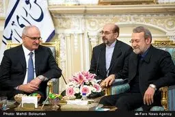دیدار وزیر دارایی لبنان با لاریجانی/تصاویر