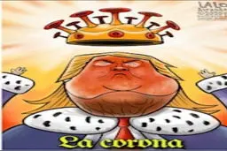 تاج کرونا بر سر ترامپ + کاریکاتور