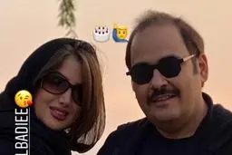 رضا داوودنژاد در کنار همسرش غزل بدیعی + عکس