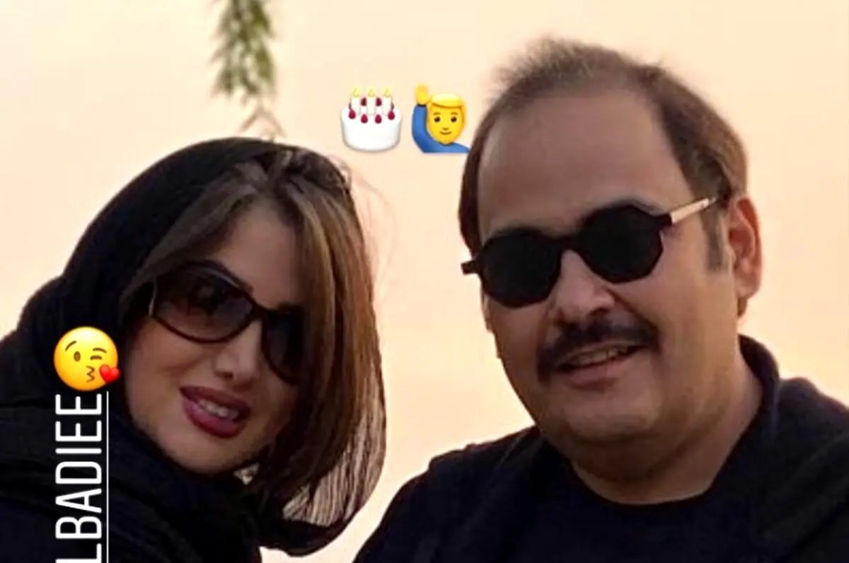 رضا داوودنژاد در کنار همسرش غزل بدیعی + عکس
