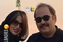 رضا داوودنژاد در کنار همسرش غزل بدیعی + عکس