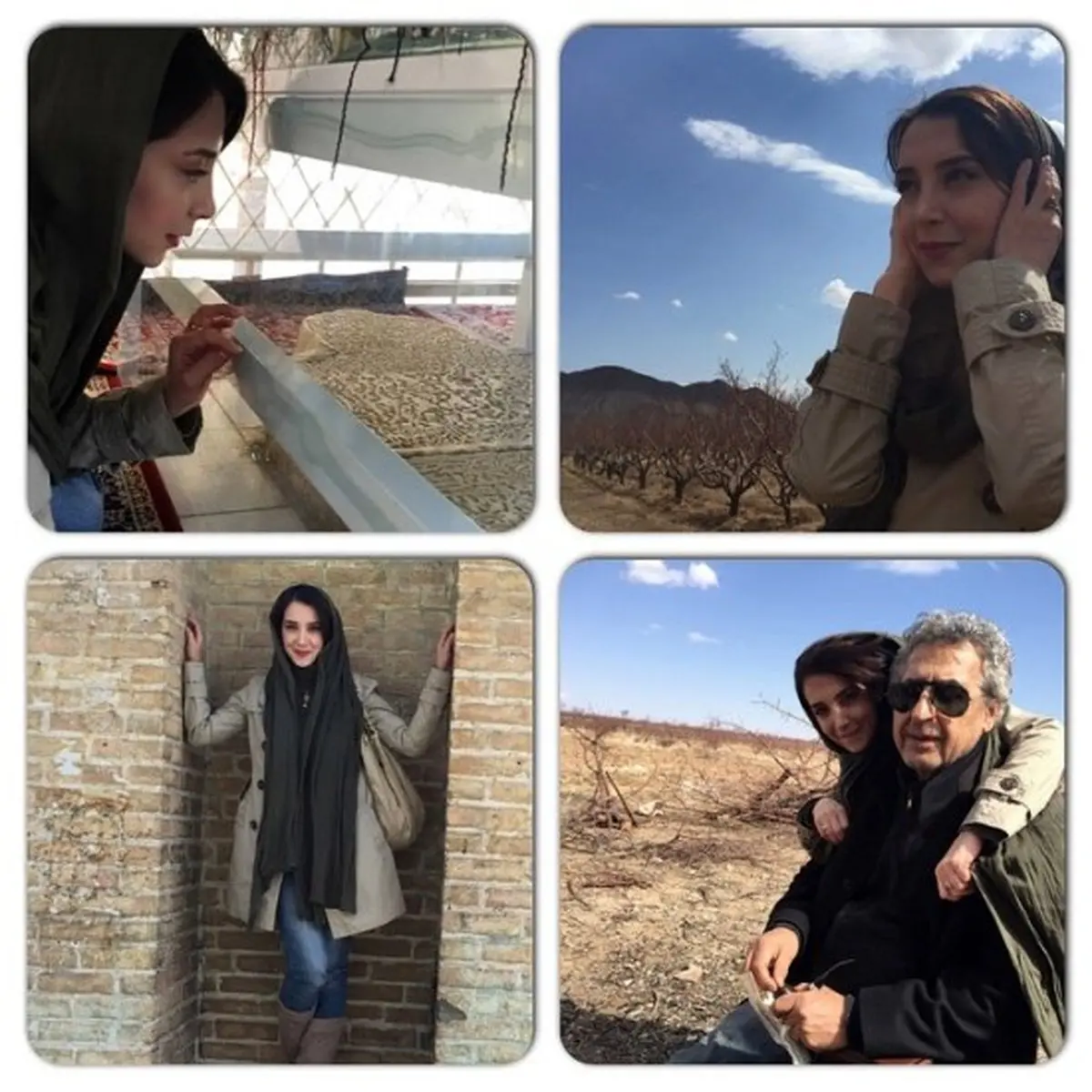 عکس/ سحر جعفری جوزانی و پدرش در کویر