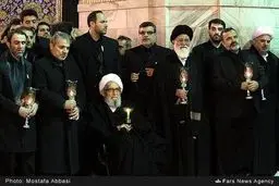 سخنگوی دولت در کنار آیت‌الله واعظ طبسی و علم الهدی در حرم امام رضا/ عکس