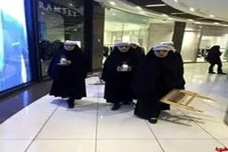 رژه دختران پوشیه‌پوش در پاساژ شمال تهران/تصاویر