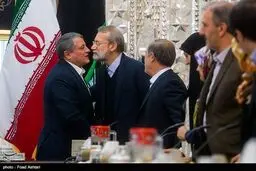 محسن هاشمی و نمایندگان شورای شهر مهمان لاریجانی شدند/تصاویر