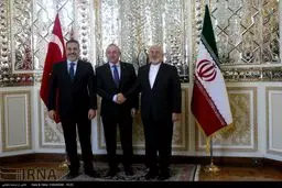 دیدار ظریف و همتای ترکیه ای در تهران/عکس