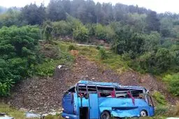 واژگونی اتوبوس توریستی در بلغارستان با ۱۶ کشته/عکس