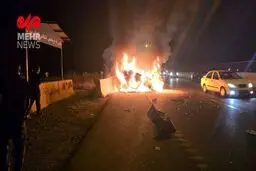 تصادف وحشتناک مرگبار در اتوبان قم + عکس