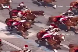 ببینید | زخمی شدن افسر فرانسوی بر اثر زمین خوردن اسب در حین رژه