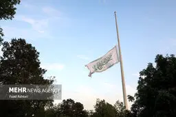 تصاویر اهتزاز بزرگترین پرچم علوی بر فراز تهران