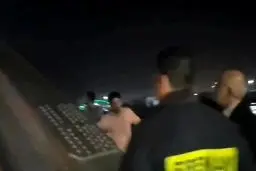 ببینید | نجات یک جوان از خودکشی توسط استاندار اهواز