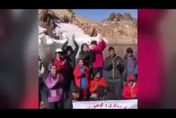 همراهی خرس قهوه ایی با کوهنوردان در سبلان