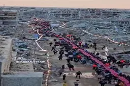 افطار جمعی کیلومتری در اولین روز ماه رمضان در رفح