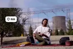 تارنوازی کنار نیروگاه برق دماوند جهت مخالفت با حمله به زیرساخت