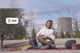 تارنوازی کنار نیروگاه برق دماوند جهت مخالفت با حمله به زیرساخت
